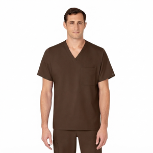 Custom Made Comfortable Woven Spandex Medical <b>Scrub</b> Shirts <b>Plus</b> <b>Size</b> Lightweight Hospital Uniforms for Sale - Product Image 2