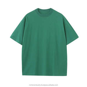 T-shirt à manches courtes en relief pour homme unisexe poids lourd 270g 100% coton vintage délavé à l'acide pour hommes - Product Image 2