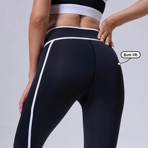 OEM Women Gym Fitness Striped Breathable 2 Piece Sets High Waist Butt Lifting Bottoms Sports Active Yoga - Product Image 3