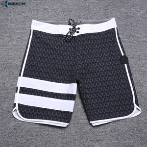 DAIZEN STAR Men's Green Geometric Print Board Shorts Mid Waist Drawstring Quick Dry Swim Trunks Casual Woven Polyester Fabric - Product Image 6