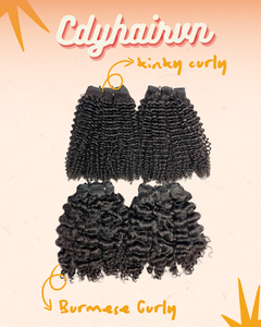 Extensions de cheveux humains naturels non traités, qualité salon, cuticules alignées, trame nouée à la main, non-Remy, bouclés, origine Birmanie/Inde - Product Image 6