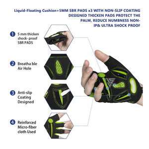 Gants de cyclisme pour hommes, gants d'été, fonction écran tactile, coupe-vent, antidérapants, pour vélo, fitness, sports de plein air, chariot - Product Image 5
