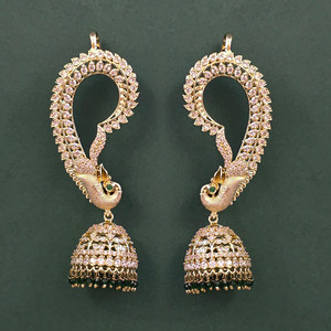 Dernière création artisanale de qualité export, boucle d'oreille antique avec placage Mehndi 232196 - Product Image 3