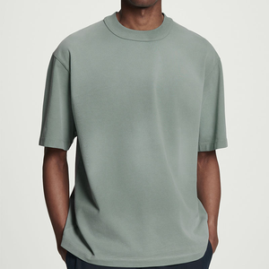 T-shirt à manches courtes pour homme, couleur unie, col rond, coupe classique, décontracté, en jersey de coton tricoté - Product Image 6