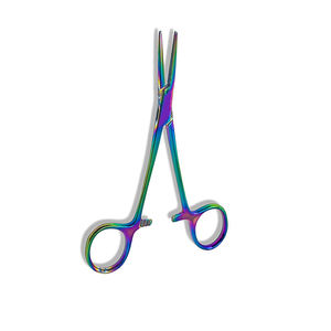 Pinces chirurgicales droites de qualité supérieure, couleur arc-en-ciel, à verrouillage manuel, classe I, pour chirurgie générale, en acier inoxydable - Product Image 6