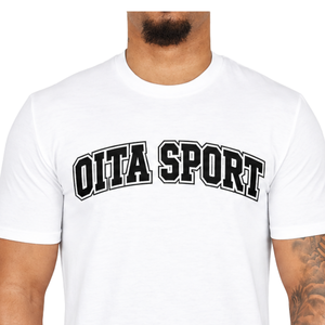 T-shirt blanc ajusté pour homme, manches courtes, col rond, imprimé personnalisé, décontracté, en coton, coupe slim, streetwear, vente en gros, usage quotidien - Product Image 3