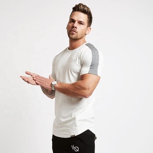 Camiseta de entrenamiento personalizada al por mayor para hombres Fitness activo Gimnasio Ropa deportiva atlética Slim Fit Transpirable de punto Cuello redondo en la parte delantera - Product Image 1