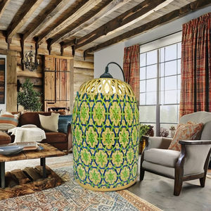 Lámpara de Techo de Ratán Hecha a Mano Hien Luong, Ratán Natural y Fibras Coloridas, Ecológica, Resistente al Calor, Duradera, para Decoración de Bares - Product Image 6