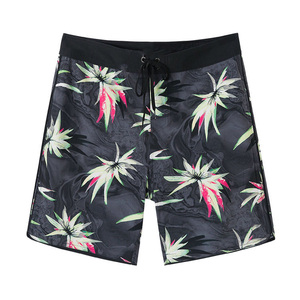 Men's Teal Gradient Color Quick Dry 160g Woven Polyester Mid Waist Drawstring Swim Trunks - Product Image 6