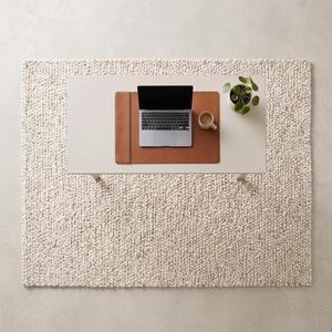 Tapis en boucle tissé à la main, aspect galet épais, antidérapant, texturé, aspect laine, pour salon, chambre, entrée - Product Image 5