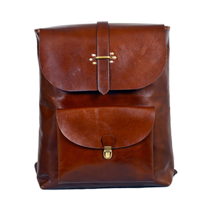 Genuine Leather <b>Backpack</b> Premium Quality Handmade <b>Backpack</b> for Men and Women Daily Use - Product Image 1