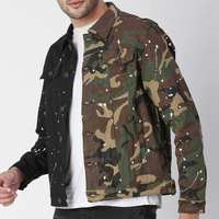 Veste en jean streetwear pour homme personnalisée, col montant, logo frontal, respirante, écologique, séchage rapide, 100% coton, OEM/ODM