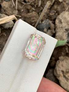 Piedra preciosa de topacio arcoíris natural, piedra iridiscente de coleccionista, corte facetado, cristal suelto para la fabricación de joyas, anillo, colgante. - Product Image 2