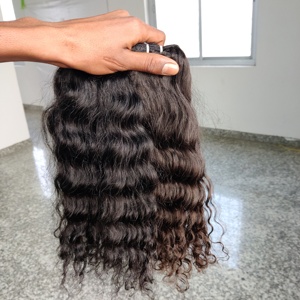 Extensiones de Cabello Humano Remy Natural Virgen Indio al por Mayor, Ondulado, con Cutícula Alineada, sin Procesar, Estilo Onda de Agua - Product Image 1