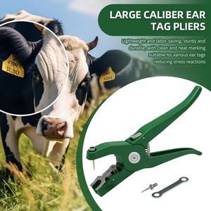 Applicateur d'étiquettes auriculaires pour animaux, dispositif de contrôle, pince métallique pour étiquettes auriculaires, outil d'identification pour porcs, vaches, moutons et lapins - Product Image 5
