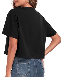 T-shirt court en coton premium pour femme Solo Styling – Coupe classique et moderne, doux, durable et léger, idéal pour la superposition - Product Image 4