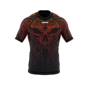 Rashguard de compression MMA unisexe, design personnalisable, extensible, séchage rapide, léger, 160g, polyester respirant, ajusté, BJJ - Product Image 3
