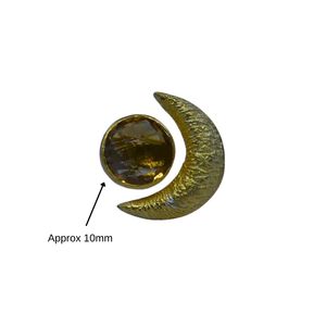 Bijoux en argent sterling 925 plaqué or pour mariage, pierre précieuse citrine, bague classique pour femme - Product Image 1