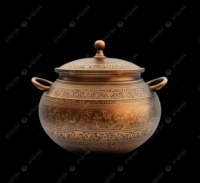 Marmite de cuisson et ustensiles de cuisine en fonte de métal de forme ronde, finition martelée, directement de l'usine, parfaits pour la maison et les cuisines d'hôtel
