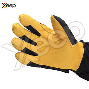 Gants de ski en cuir imperméables coupe-vent thermiques à doigts entiers unisexes pour le ski en plein air en hiver, le snowboard et les températures froides - Product Image 6