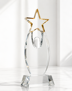 Medalla de Estrella de Acrílico y Bronce de Primera Calidad, Premio Duradero para Logros Destacados, Exhibición de Medallas para Eventos de Reconocimiento - Product Image 1