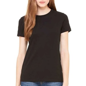 Camiseta de Algodón de Cuello Redondo y Manga Corta para Mujer, Color Sólido, Corte Regular, Estilo Casual, Tejido Jersey Transpirable, para Todas las Temporadas - Product Image 5