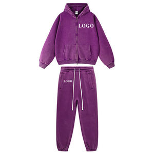 Conjunto de Sudadera con Capucha y Pantalones Deportivos de Alta Calidad, Personalizados, Estilo Urbano, 100% Algodón, para Hombre - Product Image 1