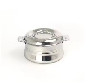 Minimalist Round Stainless Steel Casserole Pot With Glass-Embedded Lid 20 Cm Dishwasher Safe For Gas And Induction Cookers - Product Image 1