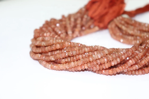 Perles Rondelle à facettes Sunstone 4.5mm 13 pouces perles Sunstone brin pour la fabrication de bijoux - Product Image 3