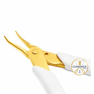 Premium Xuron 450BN Angled Nose Pliers Stainless Steel White & Gold Handle Fine Precision Jewelry Electronics Tool CE ISO - Product Image 2
