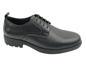 Zapatos Oxford de Cuero Negro para Hombre, con Punta Redonda, Sin Cordones, Suela de Goma Acolchada, para Oficina, Carrera Profesional y Vestir - Product Image 1