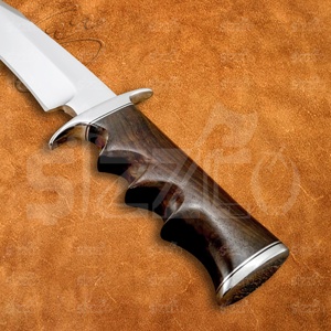 Cuchillo de Caza y Camping de 10 Pulgadas, Hecho a Mano, con Punta de Clip, Acero D2 Oakmont, Cuchillo EDC Utilitario OEM con Funda de Cuero, el Mejor Regalo - Product Image 4