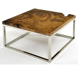 Mesa de Centro Cuadrada de Estilo Industrial Vintage con Almacenamiento, Muebles de Diseño para Sala de Estar, Características de Metal, Hierro y Madera, Acabado de Alta Calidad - Product Image 5