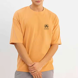 Camiseta extragrande personalizada al por mayor con logo impreso para hombre, manga corta, ropa informal, 100% algodón, corte holgado. - Product Image 1