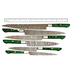 Customized Handmade Damascus Steel <b>Knife</b> <b>Set</b> 6 Pieces Right Hand Wood Handle Handmade <b>Sharp</b> Blades Length Carbon 66-Layer - Product Image 1