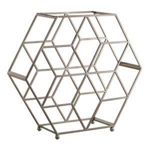 Decorative Wrought Iron Scrollwork Wine Rack <b>Freestanding</b> Metal Wine Holder Vintage Style Home <b>Bar</b> Accessories Storage Display - Product Image 6