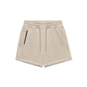 Shorts Bermuda en coton uni pour homme avec cordon de serrage à la taille et poches, style décontracté, coupe mi-haute - Product Image 3