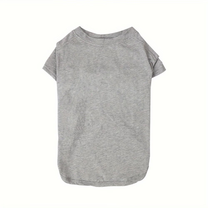 Custom Logo Pet 100% Cotton T-Shirt <b>Dog</b> Vest Tank Top Loose Fit Solid Color Summer Puppy Clothes Made in Bangladesh - Product Image 5
