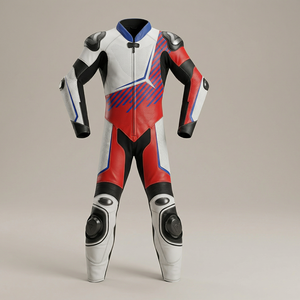 Traje de Motociclista para Hombre OEM de Alta Calidad, Chaquetas de Motocicleta de Cuero Genuino y Traje con Colores Personalizados - Product Image 1