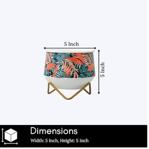 Mini pot en métal caramel, vase à fleurs design unique pour la décoration de la maison et du bureau, petit pot d'intérieur tendance, moderne - Product Image 2