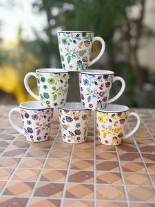 <b>Ceramic</b> <b>Mug</b> <b>Lid</b> Deer Print Latte Cup Sports Style 300mL Durable Portable Letterpress Printing Drinkware <b>for</b> Coffee Tea Party - Product Image 6