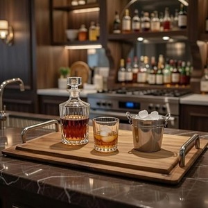 Organisateur de salle de bain en bois de qualité supérieure – Plateau de comptoir en bois massif pour distributeur de savon et accessoires - Product Image 6