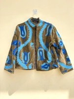 Veste en velours bohème Suzani, veste brodée, veste oversize d'hiver, style Duster ouzbek, veste faite à la main, cadeau pour elle