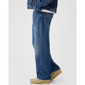 Jean en denim ample pour homme – Pantalon décontracté à jambe large, taille mi-haute, style streetwear décontracté - Product Image 2