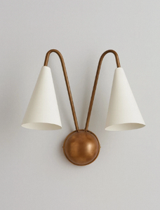 Modern Fabric Shade <b>Wall</b> Lamp Iron <b>Sconce</b> Two Arm Bedroom Bathroom Mirror Light - Product Image 1