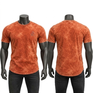 T-shirt pour homme en coton 100% respirant, coupe ample, séchage rapide, coutures durables, confort quotidien longue durée, qualité supérieure, effet délavé - Product Image 6