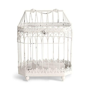 Elegante Jaula de Alambre Metálico para Pájaros, Forma Redonda, Diseño Floral Pintado, Jaula para Mascotas de Interior Colgante, Jaula de Alambre para Pájaros de Tamaño Pequeño - Product Image 2