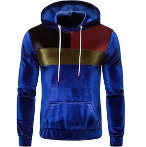 Wholesale OEM Customized Velvet Hoodies Relaxed Oversized Breathable Pullover <b>Velour</b> Hoody for Men & Women Spandex/Cotton - Product Image 1
