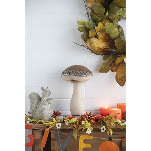 2 Pezzi Decorazione a Forma di Fungo Marrone Chiaro 7x7x12 per Decorazioni Autunnali o del Ringraziamento, Accessori per Tavola Festiva - Product Image 3