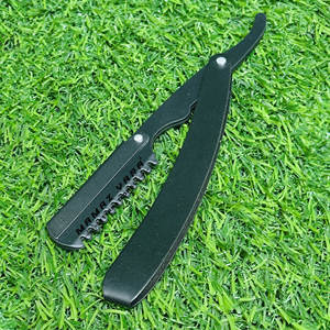 Men’s Folding Stainless Steel <b>Swing</b> Lock Barber Razor Professional Haircut and Beard Shaving Tool with Thinning Razor - Product Image 4